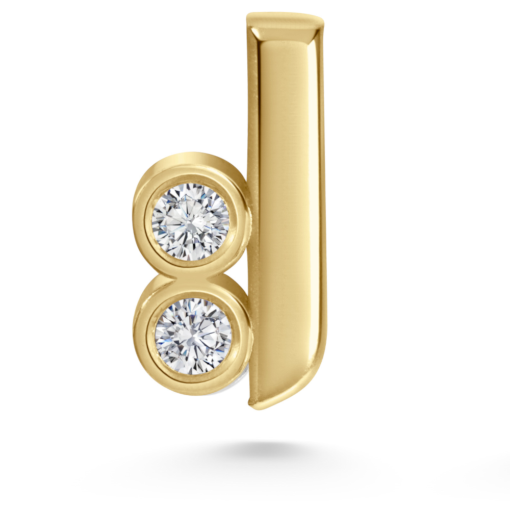 Legacy Collection Grace Stud Earrings in 14ct yellow gold with 0.5ct SI1 diamonds, 10mm length. Iconic elegance and timeless sophistication. Wear as a single or pair for a versatile look. Customisable with alternative gemstones. Sold as a pair or single