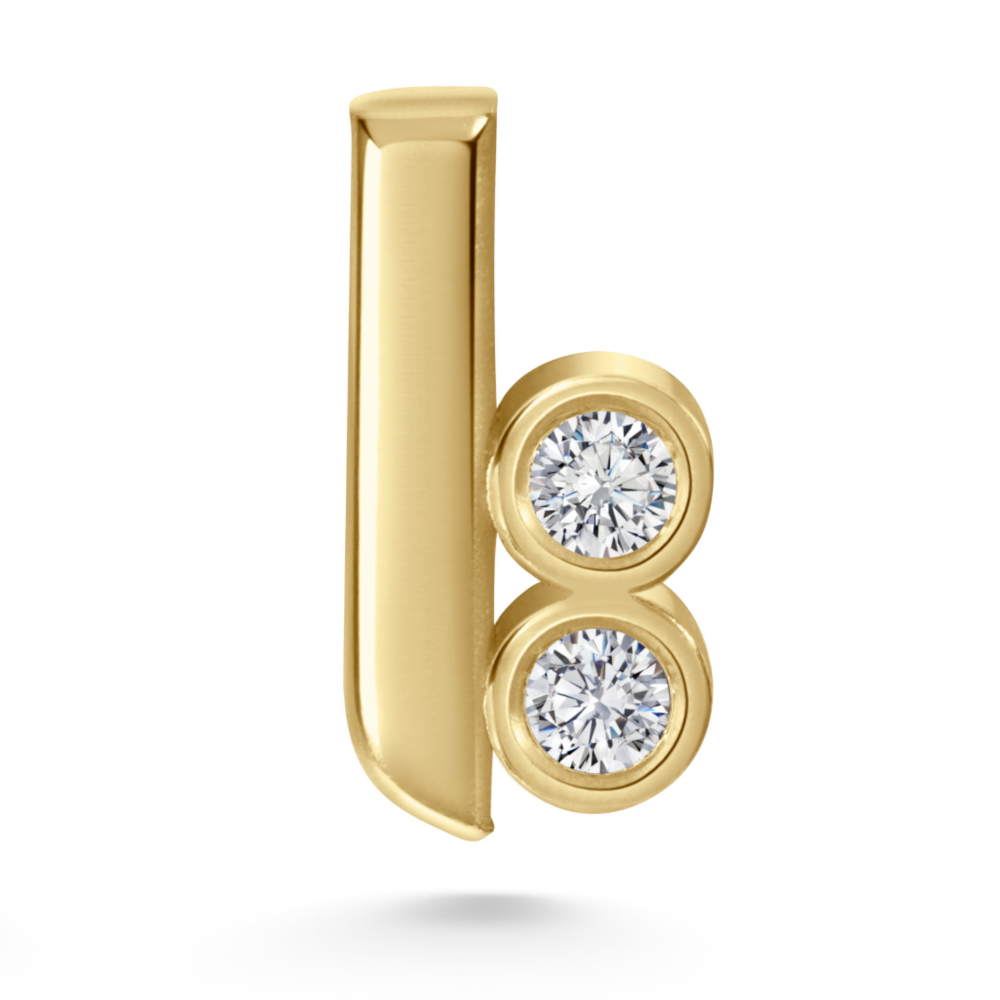 Seven Aunties Collection. Grace Stud Earrings in 9ct yellow gold with 0.5ct SI1 diamonds, 10mm length. Iconic elegance and timeless sophistication. Wear as a single or pair for a versatile look. Customisable with alternative gemstones. Sold as a pair or single
