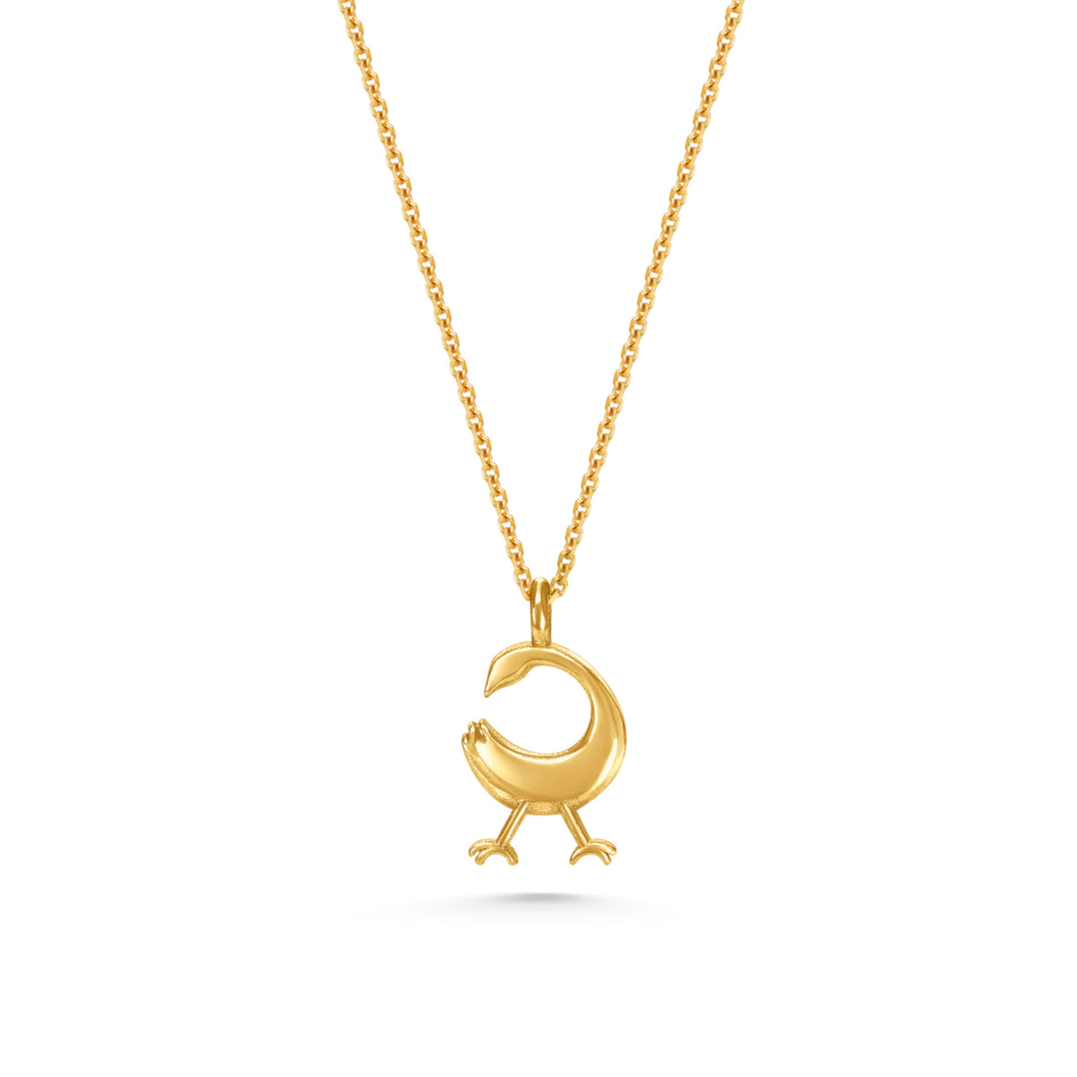 Adinkra Collection

18ct gold necklace with a pendant representing the Adinkra symbol 'Sankofa', which is a bird in flight. The pendant is attached to a chain and displayed against a white background.
