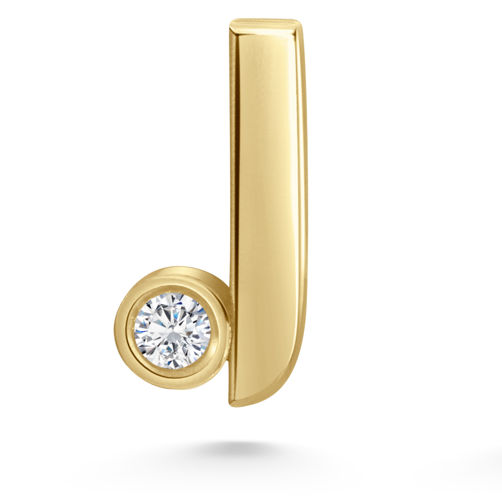 Legacy Collection 
Sunni Stud Earrings in 14ct yellow gold with 0.5ct SI1 diamonds, 10mm length. A striking tribute with a refined twist on classic studs, perfect for wearing alone or layered. Sold as a pair or single, customisable with alternative gemstones.