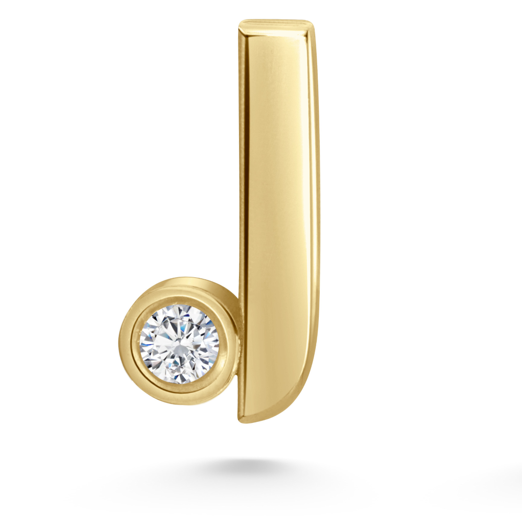 Seven Aunties Collection 
Sunni Stud Earrings in 9ct yellow gold with 0.5ct SI1 diamonds, 10mm length. A striking tribute with a refined twist on classic studs, perfect for wearing alone or layered. Sold as a pair or single, customisable with alternative gemstones.